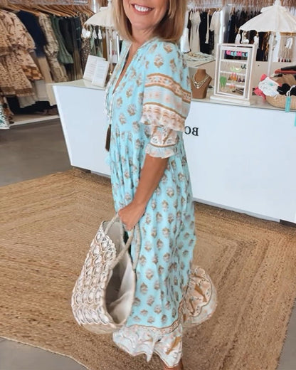 Boho-jurk met buikbedekking