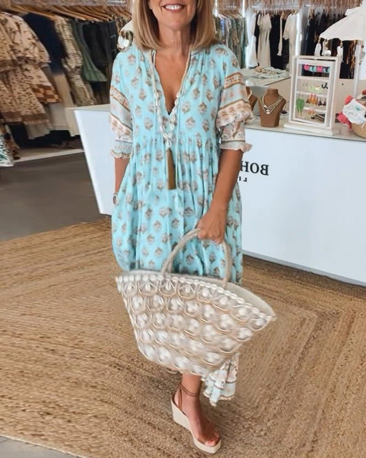 Boho-jurk met buikbedekking