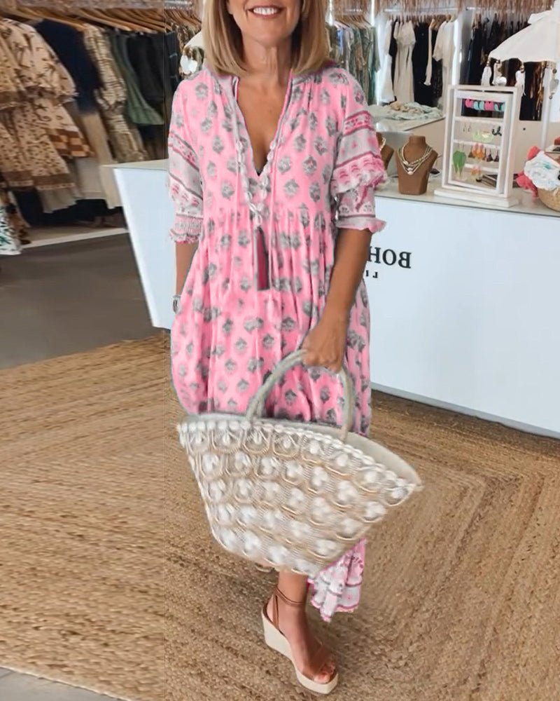 Boho-jurk met buikbedekking