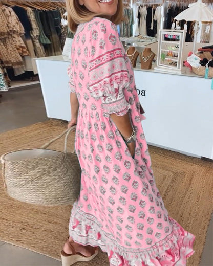 Boho-jurk met buikbedekking