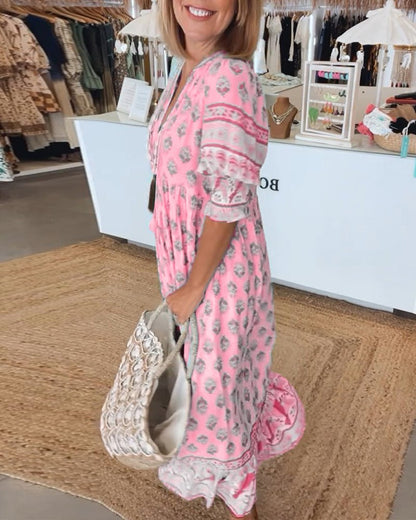 Boho-jurk met buikbedekking