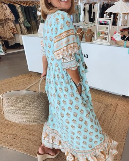 Boho-jurk met buikbedekking