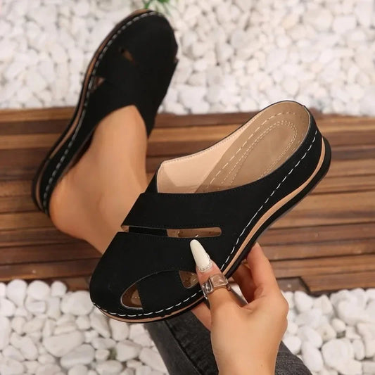 Casual platformsandalen met ronde teen voor vrouwen