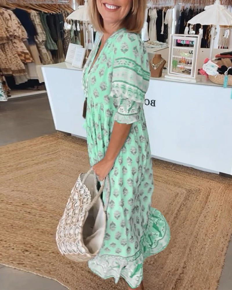 Boho-jurk met buikbedekking