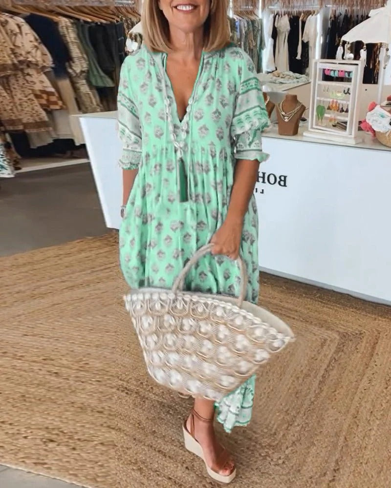 Boho-jurk met buikbedekking