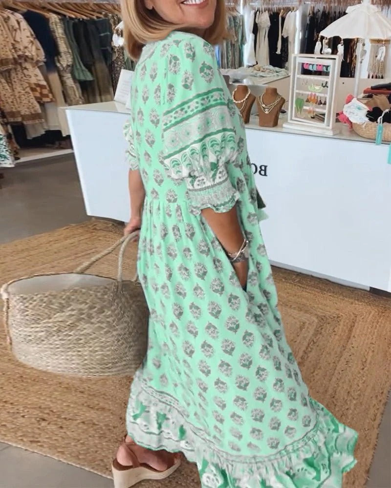 Boho-jurk met buikbedekking